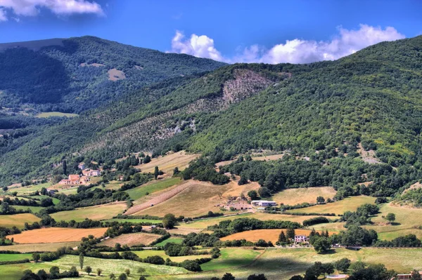 Vidéki Monteleone Spoleto Umbria Olaszország — Stock Fotó