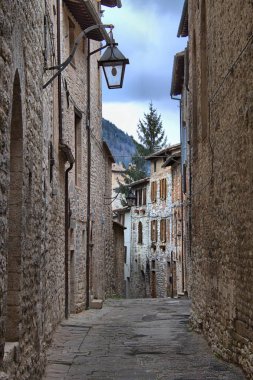 Kentsel manzara Gubbio Ortaçağ şehir Umbria, İtalya