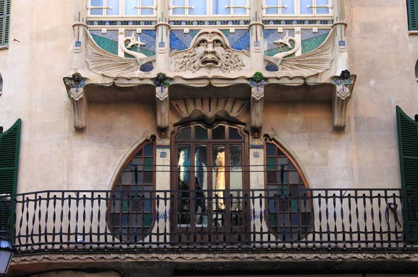 Palma Mallorca Spain May 2012 Facade Can Forteza Rey Building — Stock Photo, Image