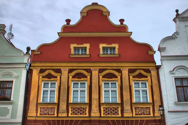 Średniowieczny Dom Telč Czech Republic — Zdjęcie stockowe