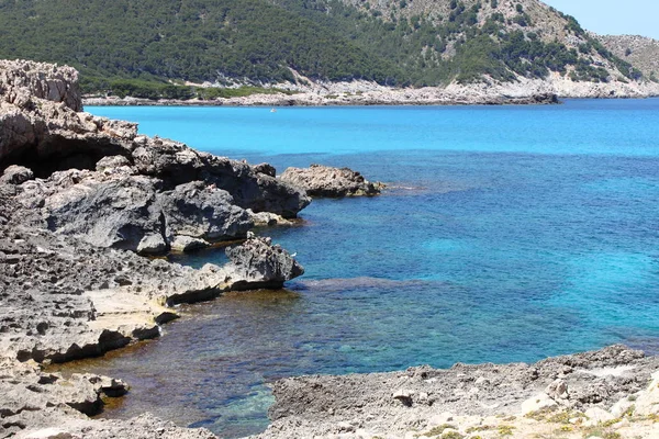 Güzel Akdeniz Sahil Mallorca Spanya — Stok fotoğraf