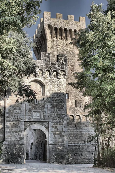 Spedaletto Schloss Val Orcia Toskana Italien — Stockfoto