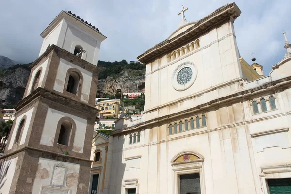 Santa Maria Assunta Kościele Positano Wybrzeże Amalfi Włochy — Zdjęcie stockowe