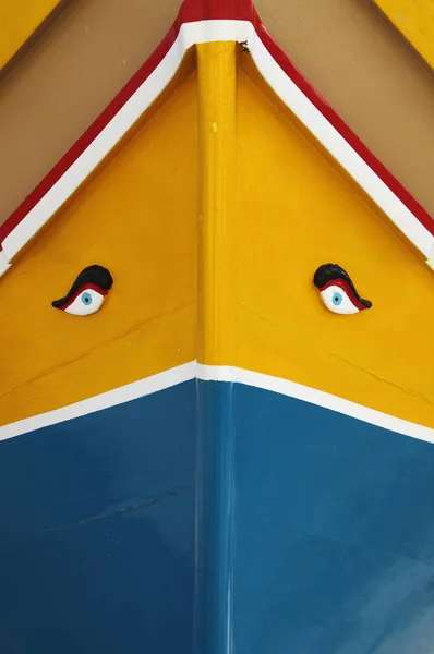 Closeup Traditional Maltese Fishing Boat — Stock Photo, Image