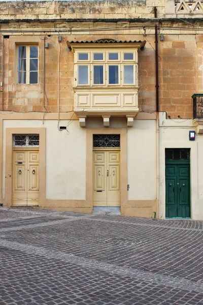 Typical Colorful Doors Balconies Malta — Stock Photo, Image