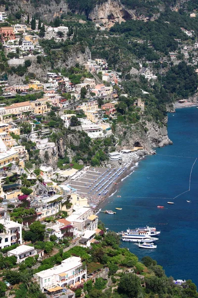 Panoramiczny Widok Positano Wybrzeże Amalfi Włochy — Zdjęcie stockowe