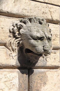 Aslan heykeli basrelief Floransa, İtalya