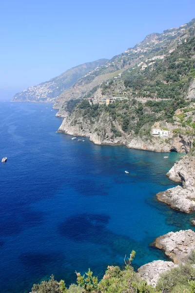 Nefes Kesen Manzarası Amalfi Kıyı Şeridi Talya — Stok fotoğraf