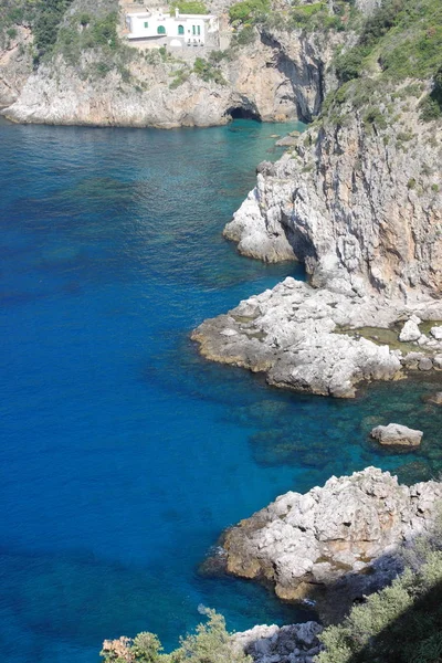 Nefes Kesen Manzarası Amalfi Kıyı Şeridi Talya — Stok fotoğraf