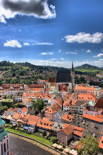 Widok Krajobraz Miasta Cesky Krumlov Republika Czeska — Zdjęcie stockowe