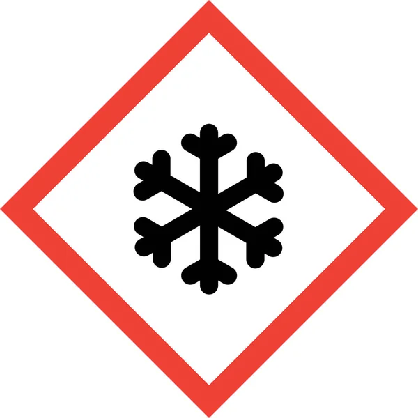 Hazard sign with ice — Stock Photo, Image