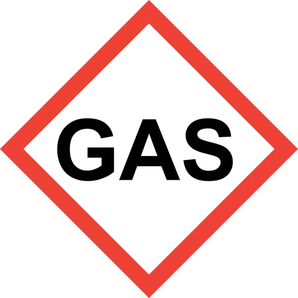 Hazard sign with gas text — Stock Photo, Image