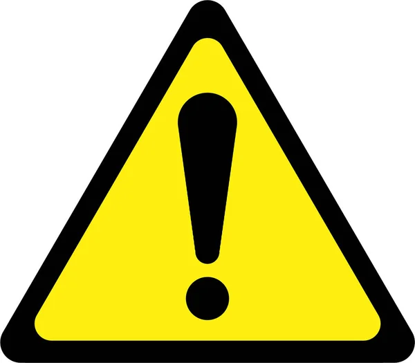Yellow warning sign with exclamation mark — Stock Photo, Image