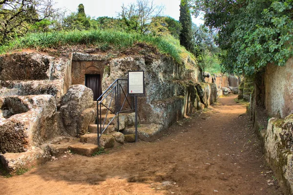 Necrópolis etrusca de Cerveteri Imagen de archivo