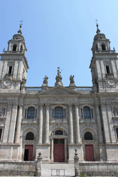 Facade of Saint Mary Cathedral in Lugo — Stock Photo, Image