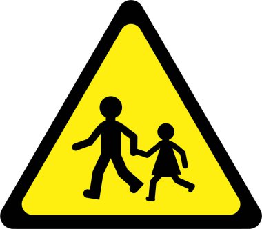 Çocuklar oyun ile uyarı işareti