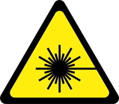 Uyarı işareti lazer ışını ile