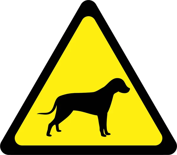 Waarschuwingsbord met hond — Stockfoto