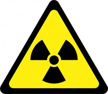 Radyasyon uyarı işaretiyle