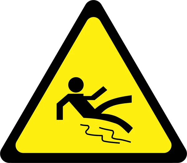 Wet floor warning sign — Stock Photo, Image