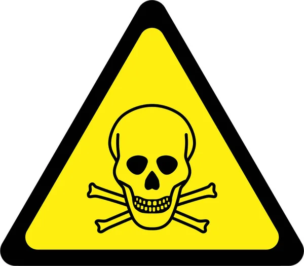 Varningsskylt med dödlig fara — Stockfoto