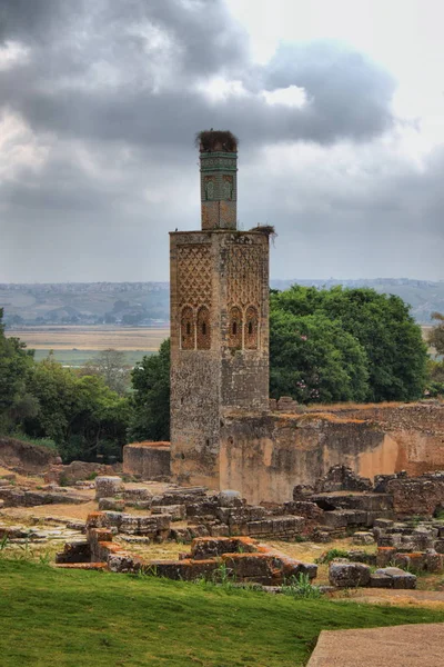 Αρχαία ερείπια στην νεκρόπολη της cellah — Φωτογραφία Αρχείου