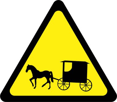 Uyarı işareti fayton ile