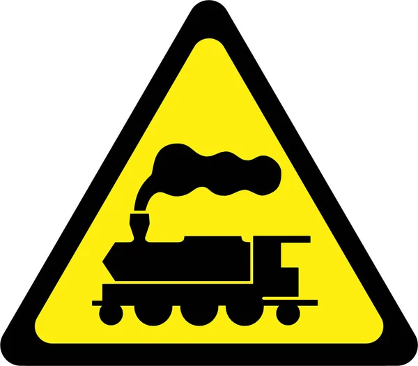 Предупреждающий знак с поезда — стоковое фото
