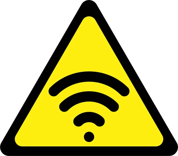 Warning sign with wireless — Stock Photo, Image