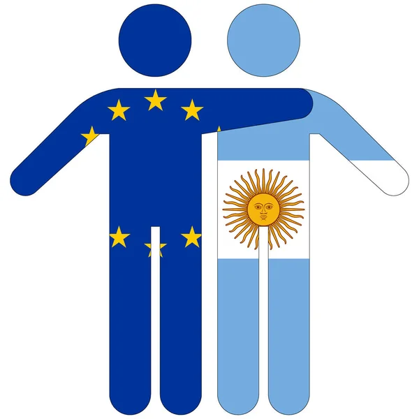 Аргентина Концепция Дружбы Белом Фоне — стоковое фото