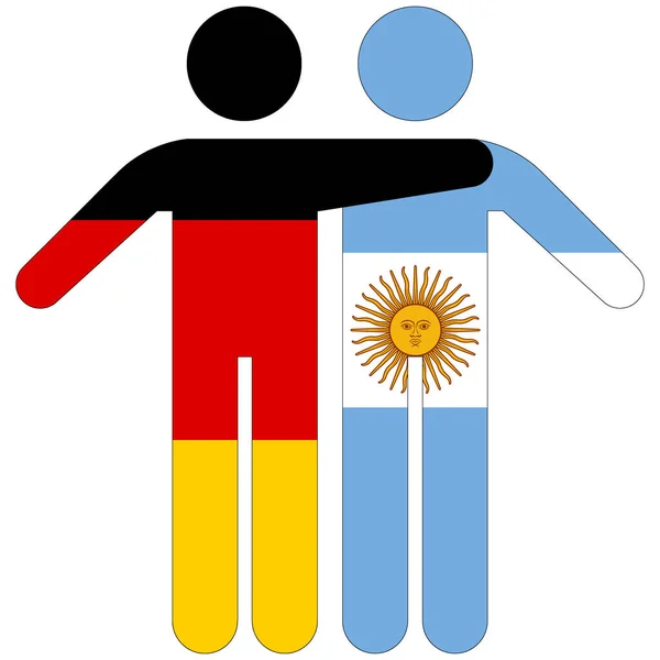 Германия Аргентина Концепция Дружбы Белом Фоне — стоковое фото
