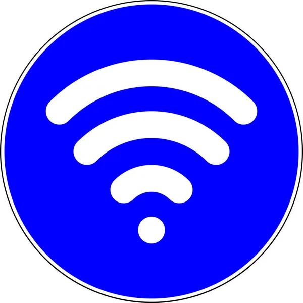 Wireless Connection Available Blue Sign — Stock Photo, Image