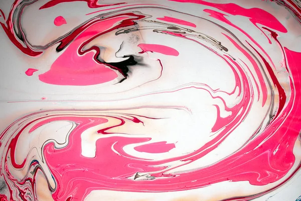 抽象の背景色。水に塗料の汚れ。しゅうちょうアート、マーブル紙. — ストック写真