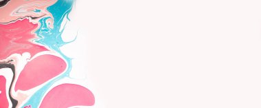 Soyut arka plan renkli. Boya su lekeleri. Ebru sanatı, mermer kağıt.