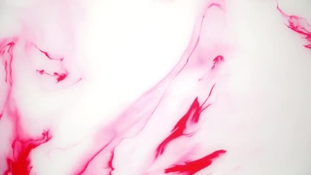 Taches d'encre rose sur l'eau. Images de fond abstraites . — Video