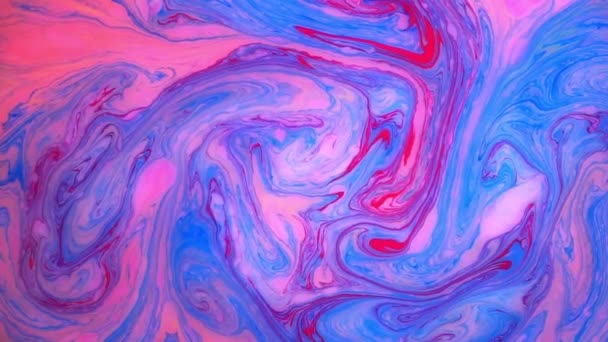 水の青とピンクのインクの汚れ。抽象的な背景映像. — ストック動画