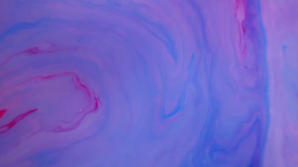 Macchie di inchiostro blu e rosa sull'acqua. Filmati astratti di sfondo . — Video Stock