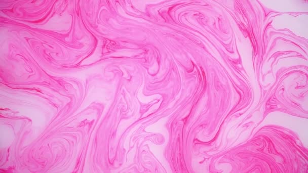 Macchie di inchiostro rosa sull'acqua. Filmati astratti di sfondo . — Video Stock