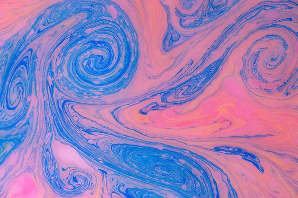 Abstrakt farbigen Marmorhintergrund. Farbflecken auf dem Wasser. — Stockfoto