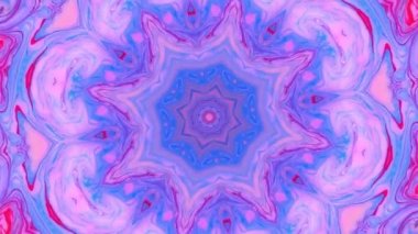 Soyut hareket grafik arka plan. Hipnotik mandala meditasyon için. Kaleydoskop sahne görsel efekt konser, müzik video, gösteri, sergi, Led ekranlar ve projeksiyon eşleme için.