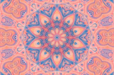 Soyut mandala. Hipnotik psychedelic arka plan. Seamless modeli.