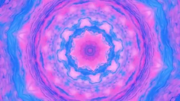 Fond graphique abstrait de mouvement. Mandala hypnotique pour la méditation. Effet visuel de scène de Kaléidoscope pour le concert, vidéo de musique, spectacle, exposition, écrans LED et cartographie de projection . — Video