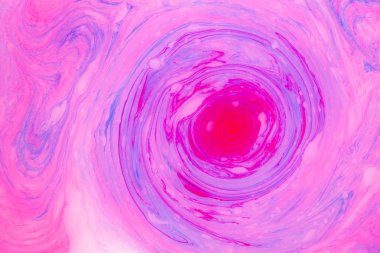 Soyut boya mürekkep, psychedelic arka plan. Su yüzeyinde renkli noktalar.