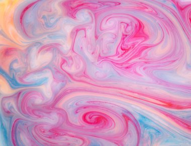 Soyut boya mürekkep, psychedelic arka plan. Su yüzeyinde renkli noktalar.