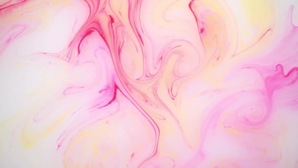 Abstract paint ink, psychedelic background. Colorful spots on water surface. — Stock Video