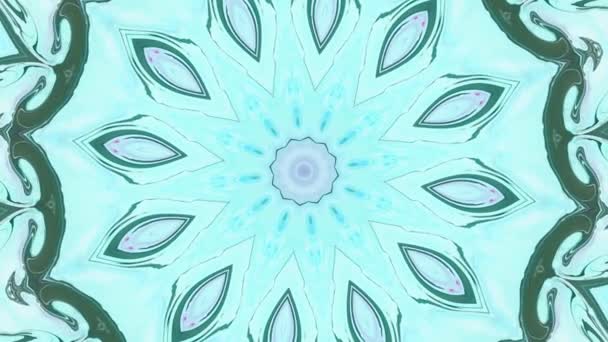 Fond graphique abstrait de mouvement. Mandala hypnotique pour la méditation. Effet visuel de scène de Kaléidoscope pour le concert, vidéo de musique, spectacle, exposition, écrans LED et cartographie de projection . — Video