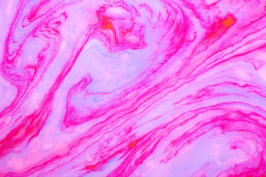 Soyut boya mürekkep, psychedelic arka plan. Su yüzeyinde renkli noktalar.