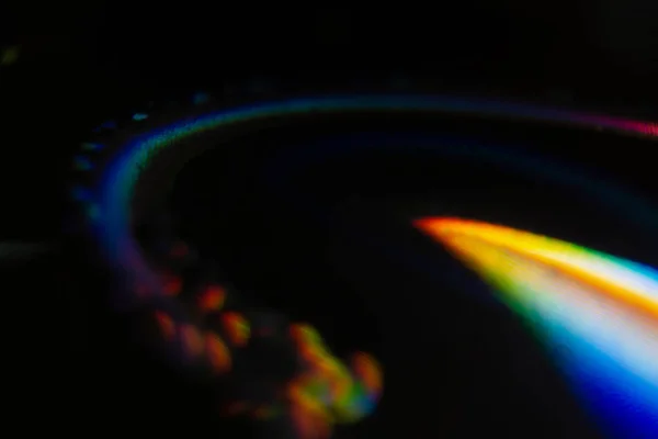 Arco Íris Néon Fundo Escuro Gradiente Colorido Abstrato Contexto Holográfico — Fotografia de Stock