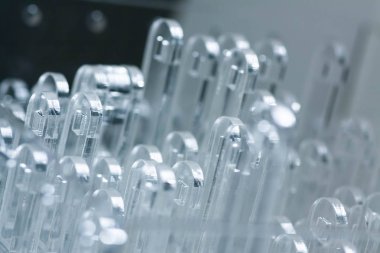 Yüksek teknoloji arka plan. Şeffaf plastik ya da cam ayrıntıları. Lazer kesim pleksiglas.