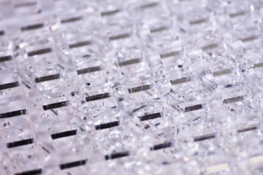 Yüksek teknoloji arka plan. Şeffaf plastik ya da cam ayrıntıları. Lazer kesim pleksiglas.